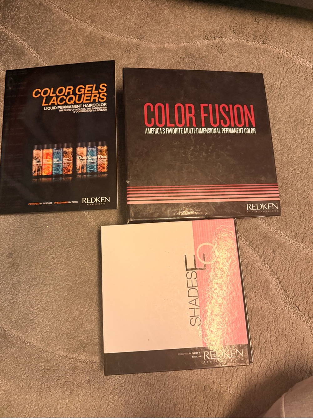 Redken Color Fusion & Color Gels Lacquers and shades swatch books